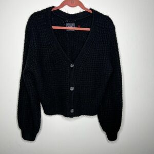 Abercrombie & Fitch Black Cardigan Sweater
